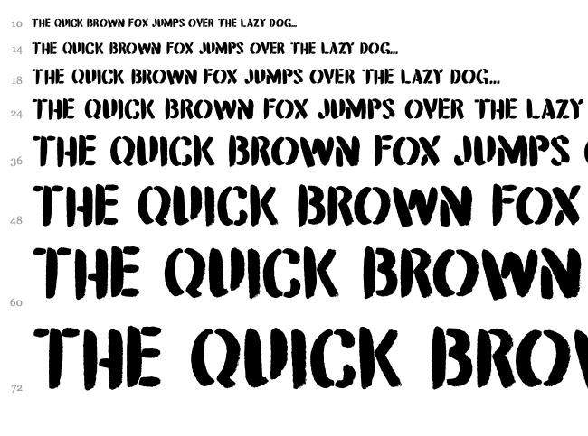 DK Attention Seeker font waterfall